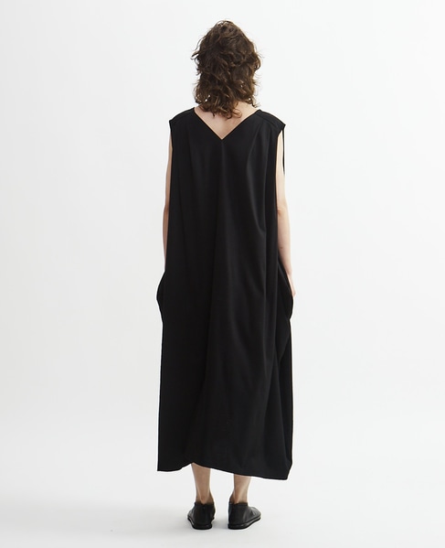 【Archive Dress Collection】アルビニオーガニックスムースドレープデザインワンピース 詳細画像 ブラック 4