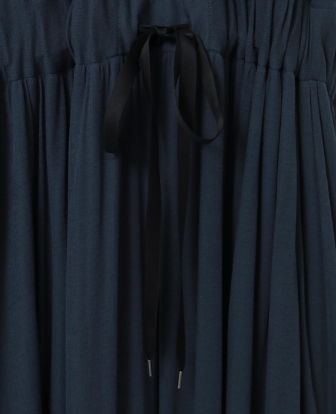 【Archive Dress Collection】シアーハイツイストフライスギャザーワンピース 詳細画像 ブルー 5