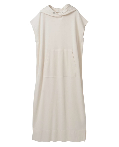 【Archive Dress Collection】ラミーコットン裏毛パーカーワンピース 詳細画像 アイボリー 1