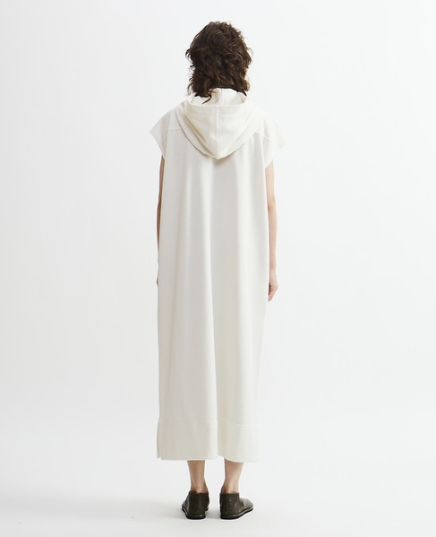 【Archive Dress Collection】ラミーコットン裏毛パーカーワンピース 詳細画像 アイボリー 4