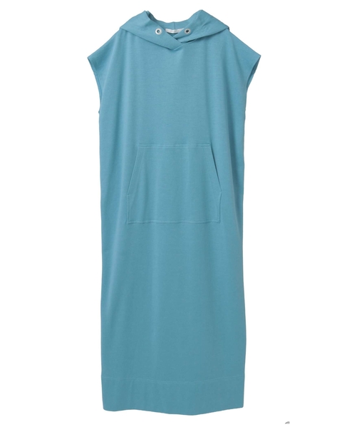 【Archive Dress Collection】ラミーコットン裏毛パーカーワンピース 詳細画像 ブルー 1
