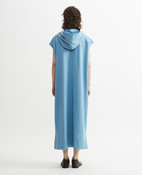 【Archive Dress Collection】ラミーコットン裏毛パーカーワンピース 詳細画像 ブルー 10