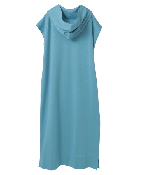 【Archive Dress Collection】ラミーコットン裏毛パーカーワンピース 詳細画像 ブルー 2