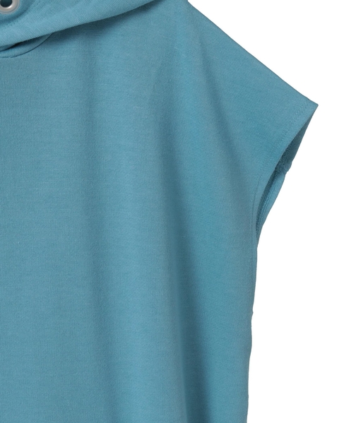 【Archive Dress Collection】ラミーコットン裏毛パーカーワンピース 詳細画像 ブルー 5