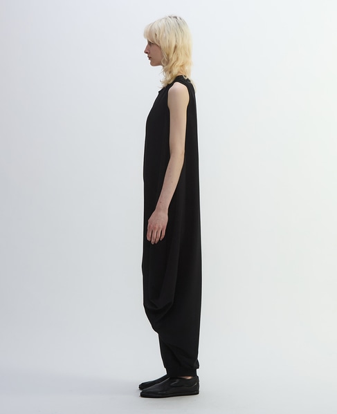 ミニ裏毛ドレープオールインワン 詳細画像 ブラック 3