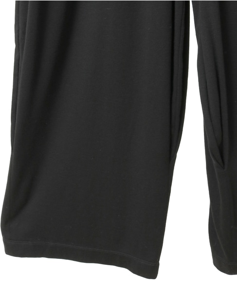 リヨセルハーフミラノリブVネックオールインワン 詳細画像 ブラック 6