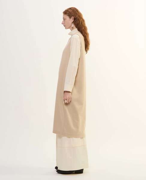 ダンボールジャージ/ミルドジャージUネックジャンパースカート 詳細画像 ベージュ 3