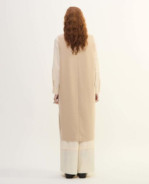 ダンボールジャージ/ミルドジャージUネックジャンパースカート 詳細画像 ベージュ 4