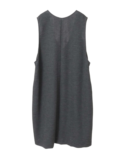 ダンボールジャージ/ミルドジャージUネックジャンパースカート 詳細画像 チャコールグレー 2