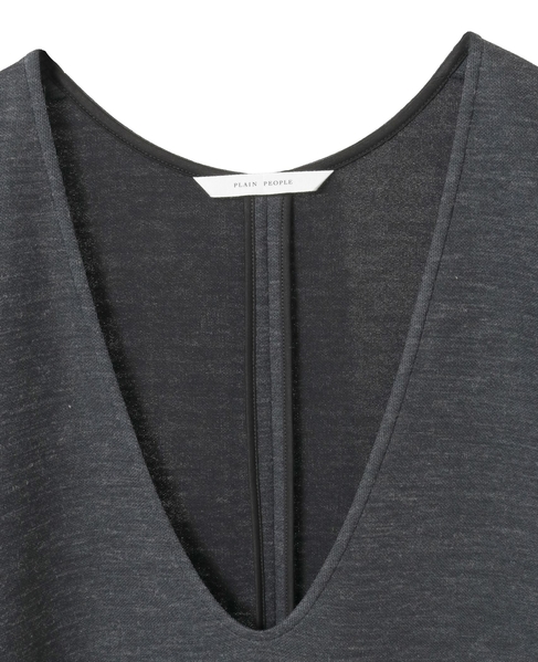 ダンボールジャージ/ミルドジャージUネックジャンパースカート 詳細画像 チャコールグレー 3