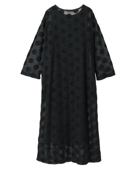 ドットジャージワンピース 詳細画像 チャコールグレー 2