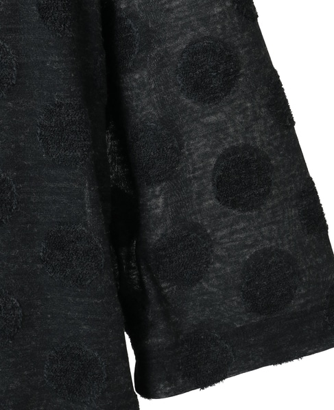 ドットジャージワンピース 詳細画像 チャコールグレー 4