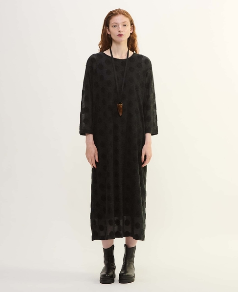 ドットジャージワンピース 詳細画像 チャコールグレー 8