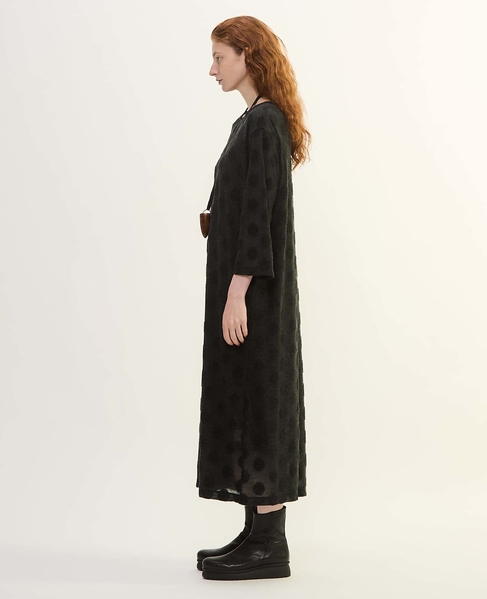 ドットジャージワンピース 詳細画像 チャコールグレー 9