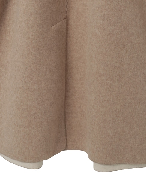 ウールカシミヤダブルクロスジャージインコードロックロングコート 詳細画像 ベージュ 7
