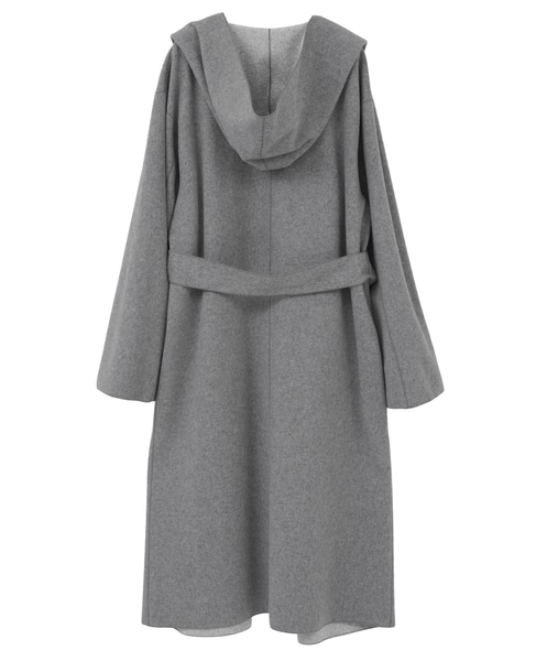 ウールカシミヤダブルクロスジャージインコードロックロングコート 詳細画像 グレー 3