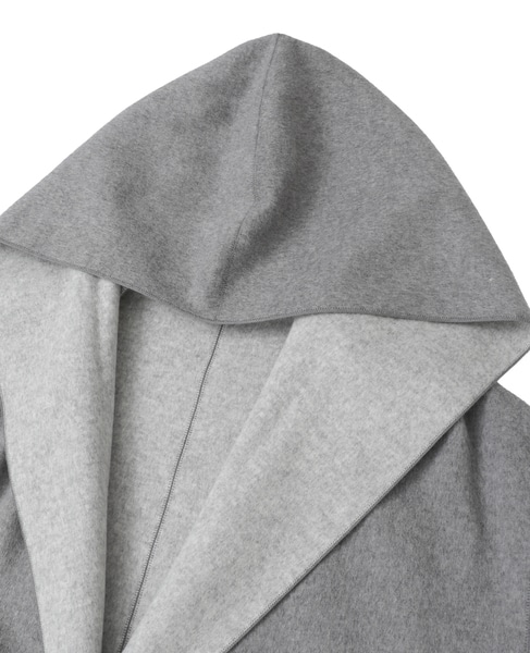 ウールカシミヤダブルクロスジャージインコードロックロングコート 詳細画像 グレー 4