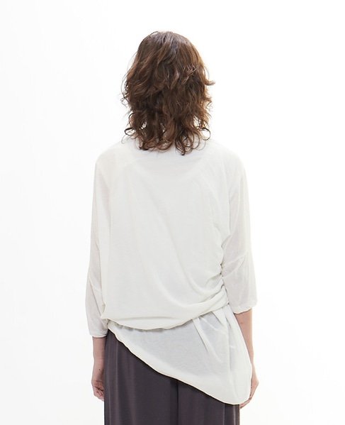 強撚ハイゲージ天竺モモンガカーディガン 詳細画像 ホワイト 4