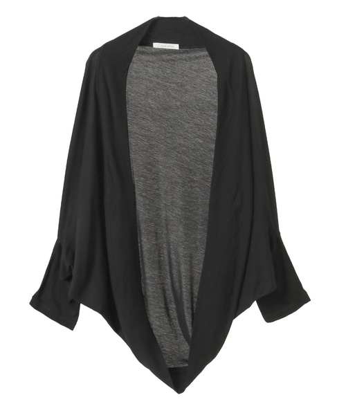 強撚ハイゲージ天竺モモンガカーディガン 詳細画像 ブラック 1