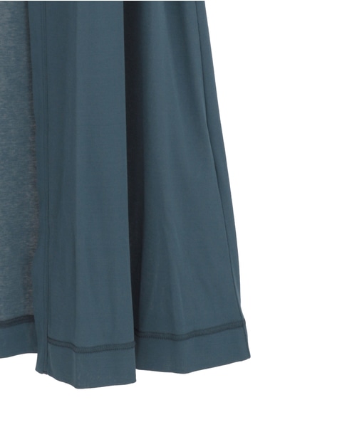 ガス強撚フライスフード付きロングカーディガン 詳細画像 ブルー 5