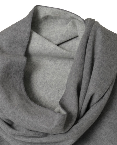 ウールカシミヤダブルクロスジャージ片袖ストール 詳細画像 グレー 3