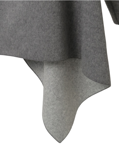 ウールカシミヤダブルクロスジャージ片袖ストール 詳細画像 グレー 5