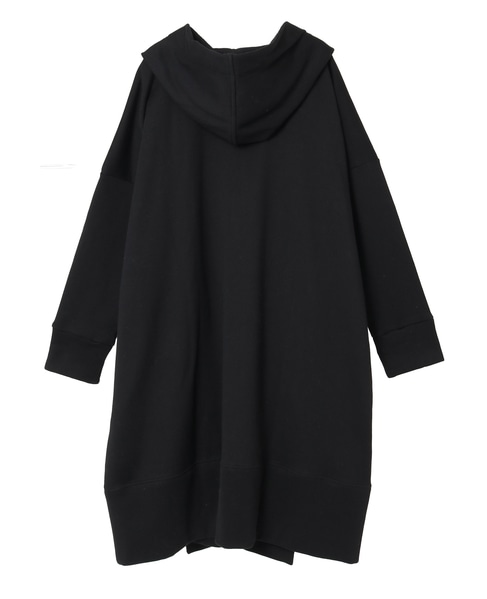 カシミヤタッチ裏毛ロングカーディガン 詳細画像 ブラック 2