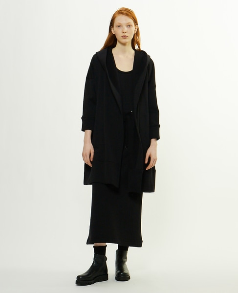 カシミヤタッチ裏毛ロングカーディガン 詳細画像 ブラック 7