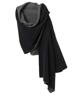 カシミヤフリース片袖ストール