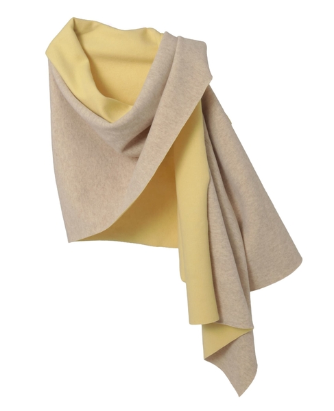 カシミヤフリース片袖ストール 詳細画像 ライトベージュ 1