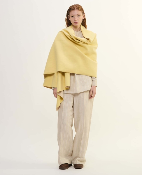 カシミヤフリース片袖ストール 詳細画像 ライトベージュ 9