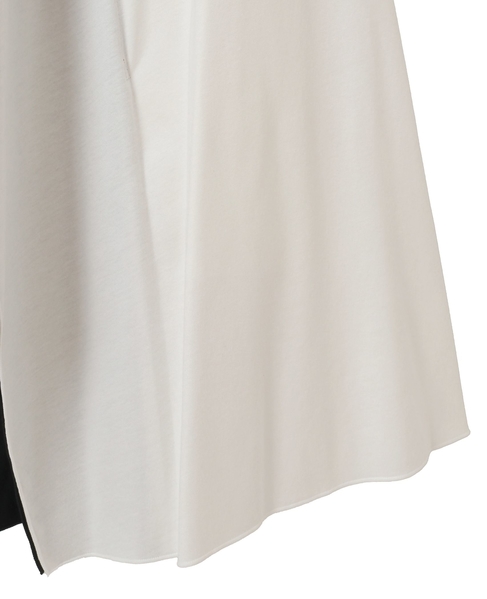 60スムースバイカラースカート 詳細画像 クロ×シロ 5