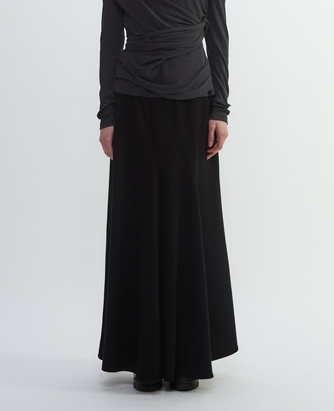 ミニ裏毛ドレープスカート 詳細画像 ブラック 7