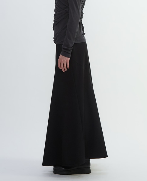 ミニ裏毛ドレープスカート 詳細画像 ブラック 8