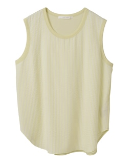 超強撚天竺ストライプドッキングブラウス