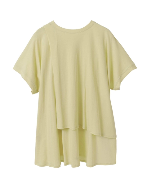 超強撚天竺イレギュラーデザインTシャツ 詳細画像 イエローグリーン 2