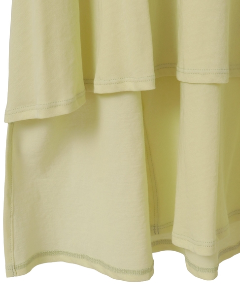 超強撚天竺イレギュラーデザインTシャツ 詳細画像 イエローグリーン 5