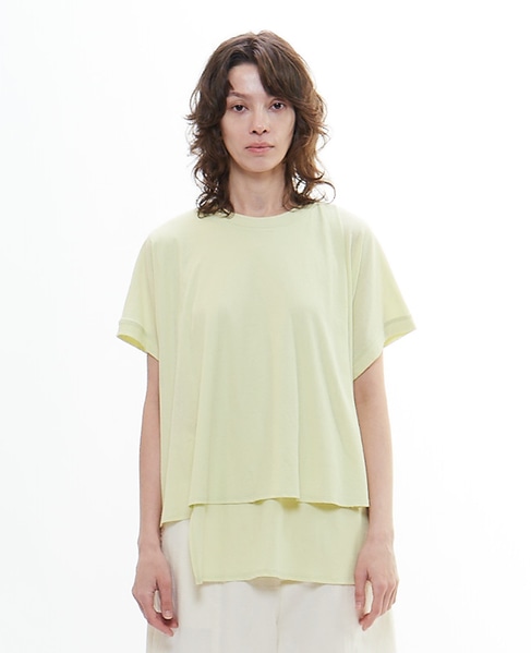 超強撚天竺イレギュラーデザインTシャツ 詳細画像 イエローグリーン 7