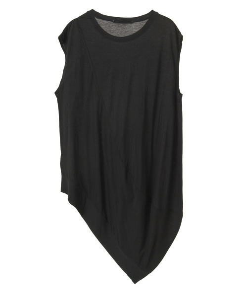 強撚ハイゲージ天竺イレギュラーヘムプルオーバー 詳細画像 ブラック 2