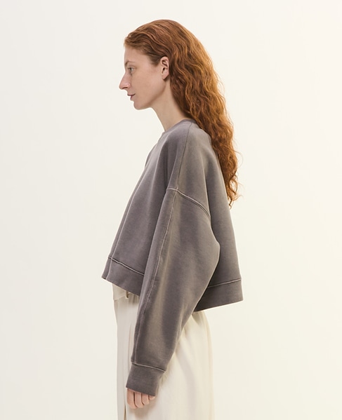 インディゴ裏毛製品染めスウェット 詳細画像 グレー 3