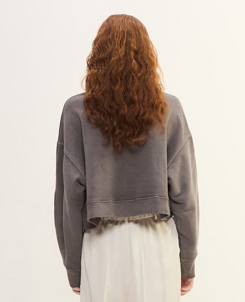 インディゴ裏毛製品染めスウェット 詳細画像 グレー 4