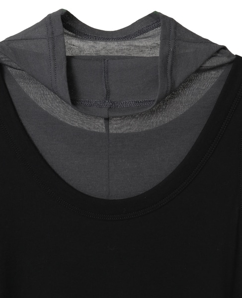 シア―ハイツイストフライスタンクトップレイヤードTシャツ 詳細画像 グレー×ブラック 14