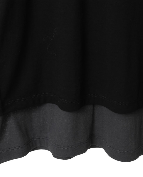 シア―ハイツイストフライスタンクトップレイヤードTシャツ 詳細画像 グレー×ブラック 17