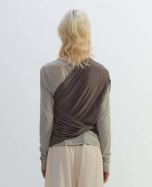 シア―ハイツイストフライスショール型レイヤードTシャツ 詳細画像 ミントグリーン 10