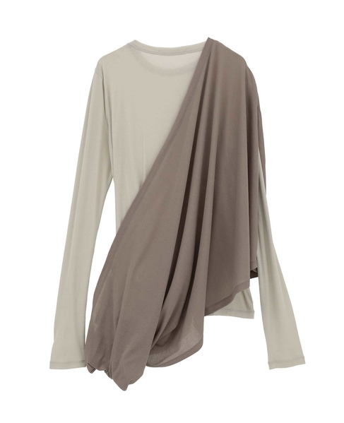 シア―ハイツイストフライスショール型レイヤードTシャツ 詳細画像 ミントグリーン 2