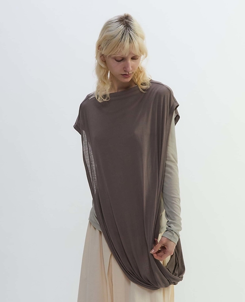 シア―ハイツイストフライスショール型レイヤードTシャツ 詳細画像 ミントグリーン 20