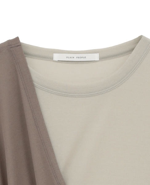 シア―ハイツイストフライスショール型レイヤードTシャツ 詳細画像 ミントグリーン 3