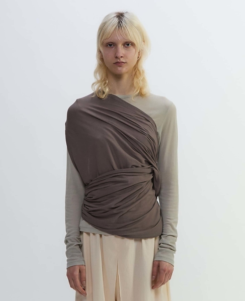 シア―ハイツイストフライスショール型レイヤードTシャツ 詳細画像 ミントグリーン 8