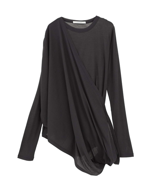 シア―ハイツイストフライスショール型レイヤードTシャツ 詳細画像 グレー 1