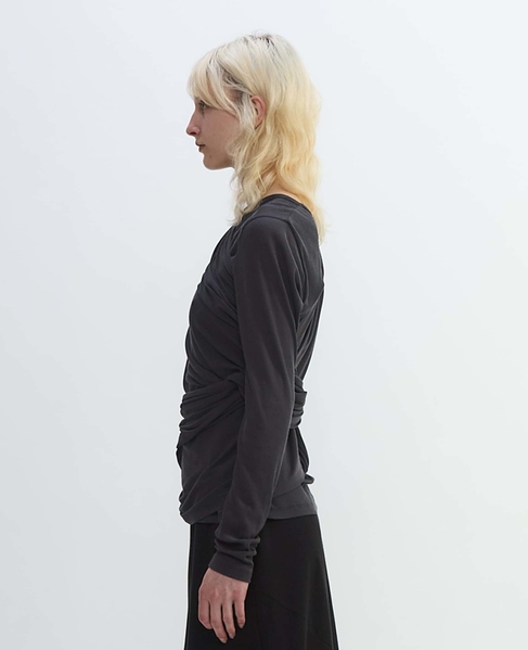 シア―ハイツイストフライスショール型レイヤードTシャツ 詳細画像 グレー 3